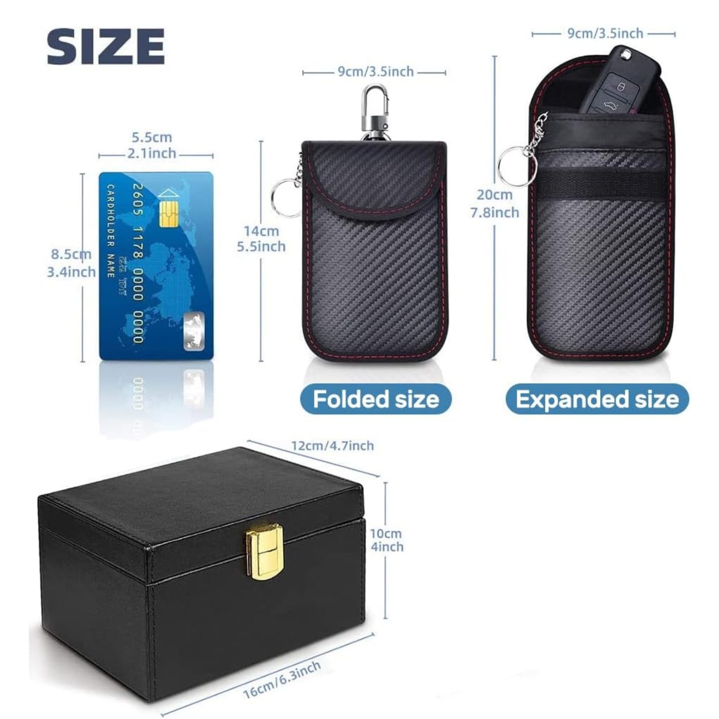 Car RFID Signal Blocking, Anti-Hacking Case Blocker, Anti-Theft Pouch