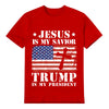 Unisex Graphic Tee Trump-Jesus Print Casual T-Shirt