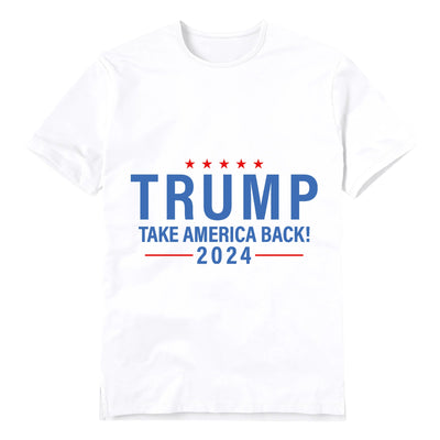 Unisex Graphic Tee Trump-Take America Back Print Casual T-Shirt