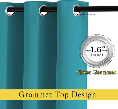 2-Piece Thermal Blackout Window Curtain | 54" W x 84" L Each Panels | 100% Polyester | Blocks 99% Sunlight |Noise-Reducing | 8 Grommets Per Panel | Total 2 Panels in 1 Package