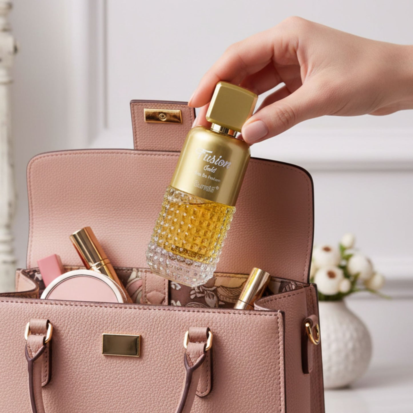 Surrati Fusion Gold 3.4 FL.OZ Perfume for Men and Women - Rich Smooth Aroma Long-Lasting Wear Luxury Scent