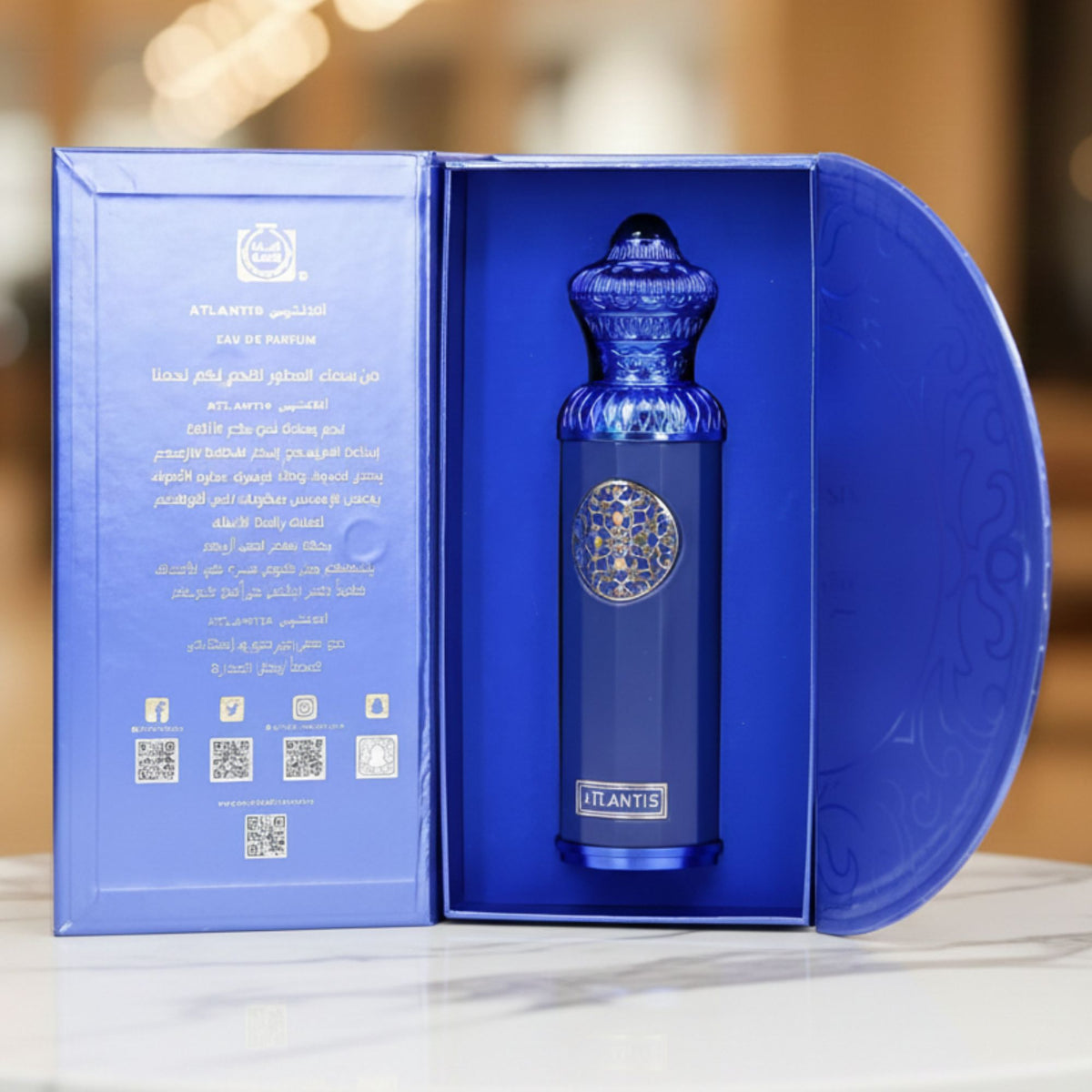 Surrati Heritage Atlantis 4.7 FL.OZ Perfume for Men and Women - Glass Bottle Long-Lasting Unisex Arabian Luxury Perfume Fragrance