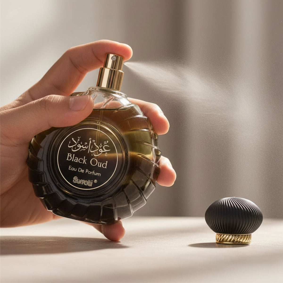 Surrati Black Oud 3.4 FL.OZ Perfume for Men and Women - Perfume Long-Lasting Unisex Arabian Luxury Fragrance