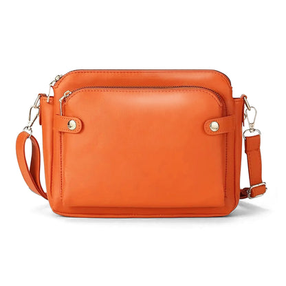 Multifunctional Three-Layer Clutch PU Leather Crossbody Bag