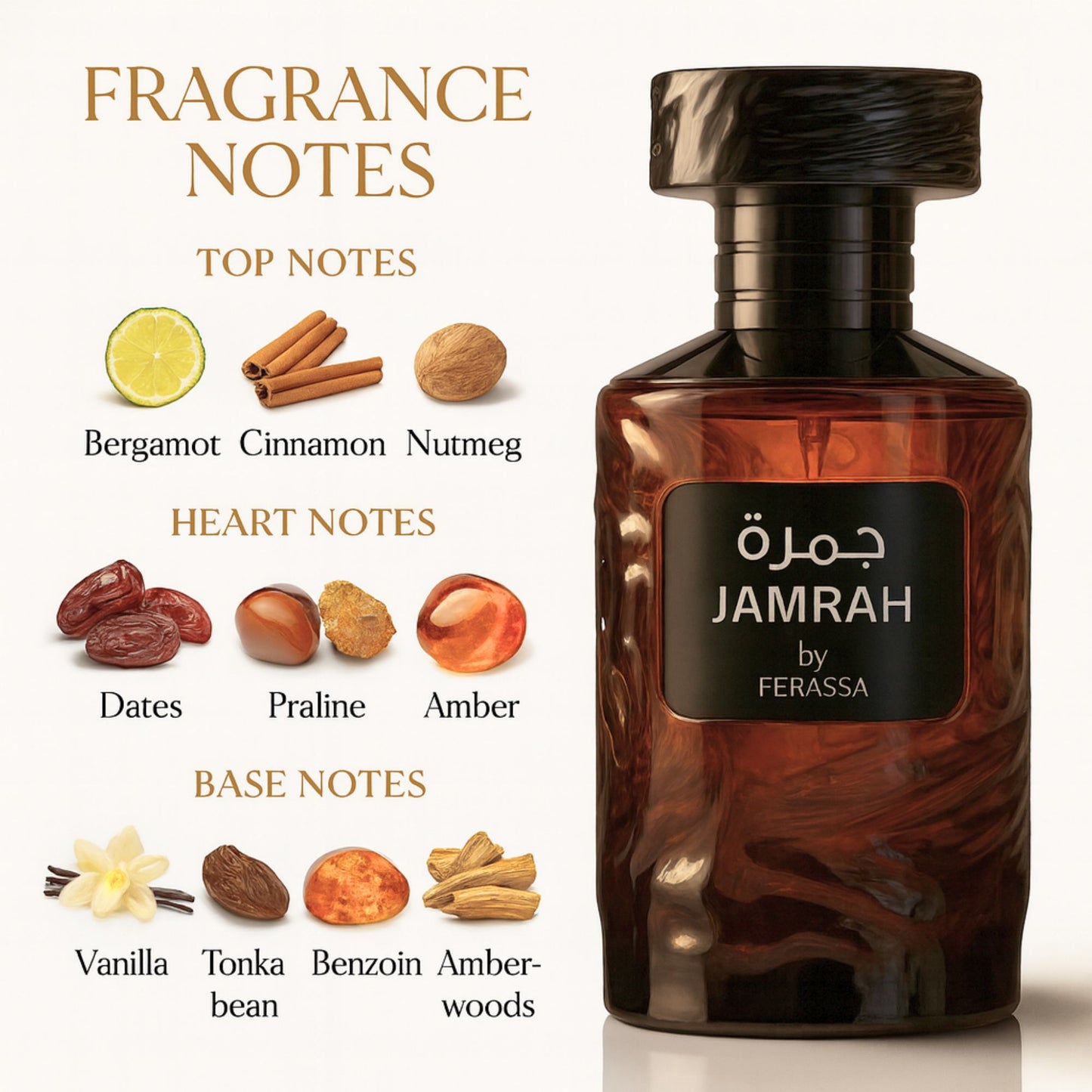 Ferassa Jamrah Perfume - 100 ml - Premium Long-Lasting Fragrance – Elegant, Bold Scent for Daily Wear & Special Occasions Parfume