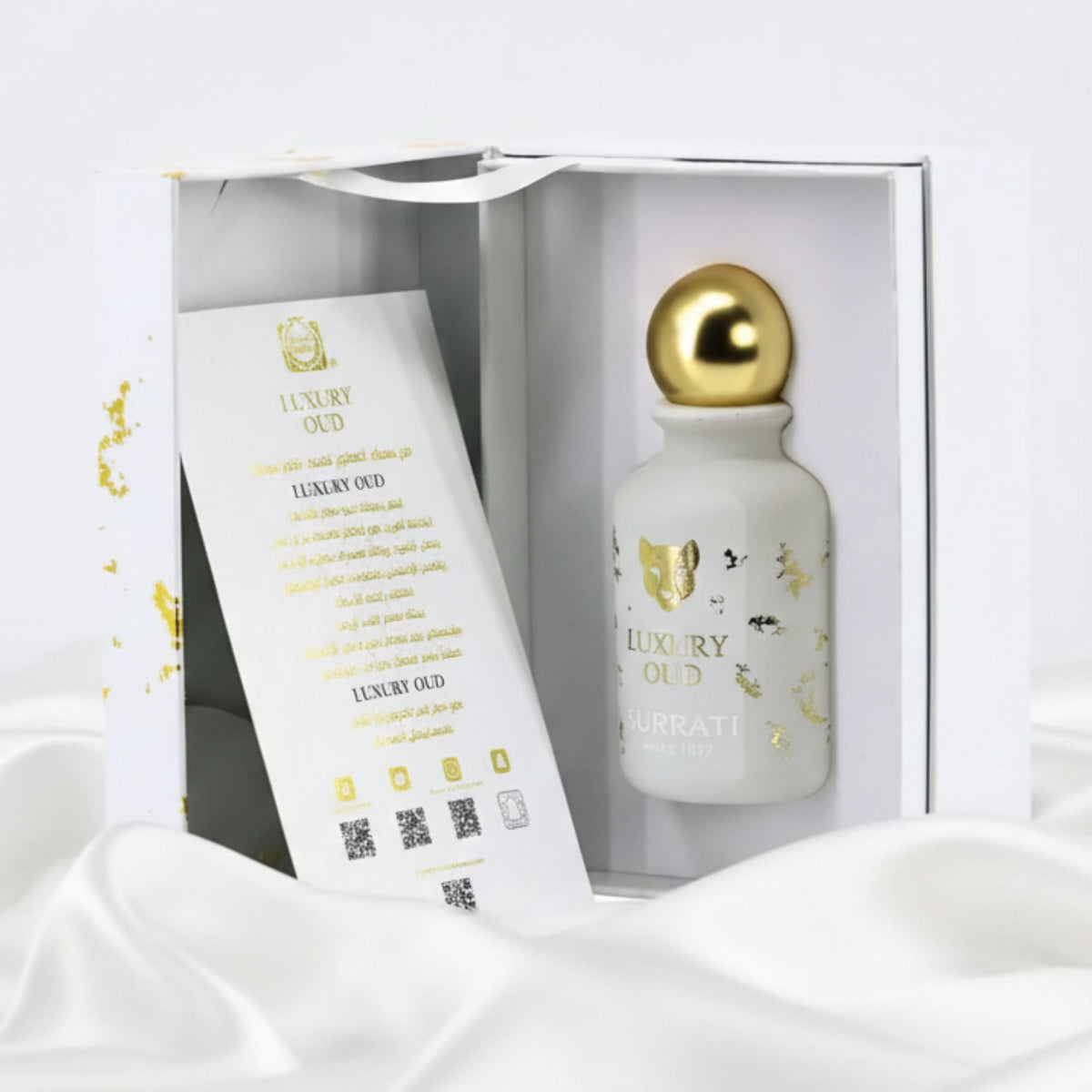Surrati Luxury Oud 3.4 FL.OZ Perfume for Men and Women - Glass Spray Bottle Rich Oud Long-Lasting Unisex Arabian Perfume