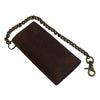 Long Style Vintage Leather RFID Blocking Tri-fold Wallet