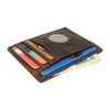 Vintage Leather RFID Slim Minimalist Wallet with AirTag Holder