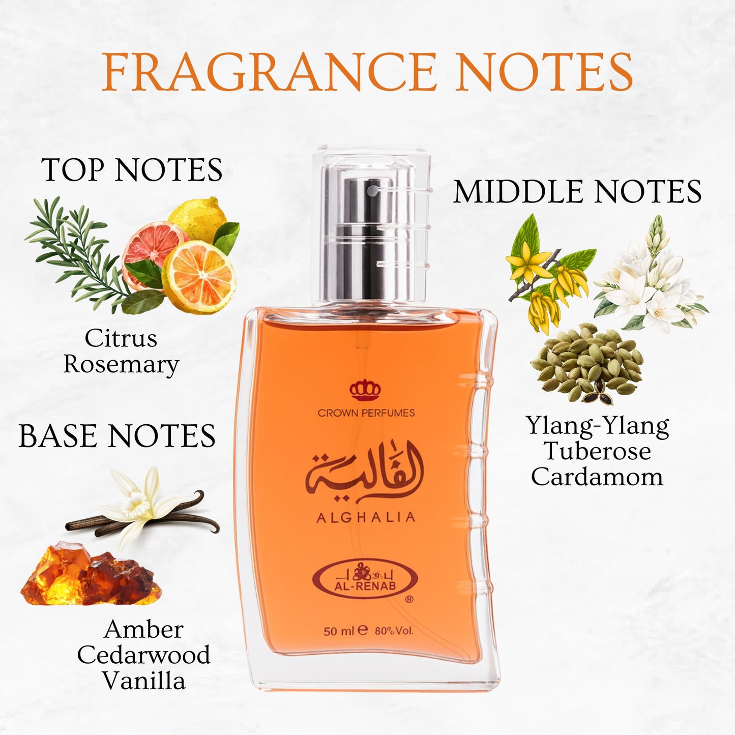 Al-Rehab AlGhalia Perfume 50ml for Women - Lightweight Aromatic Spray with Fresh Long-Lasting Scent for Daily Wear
