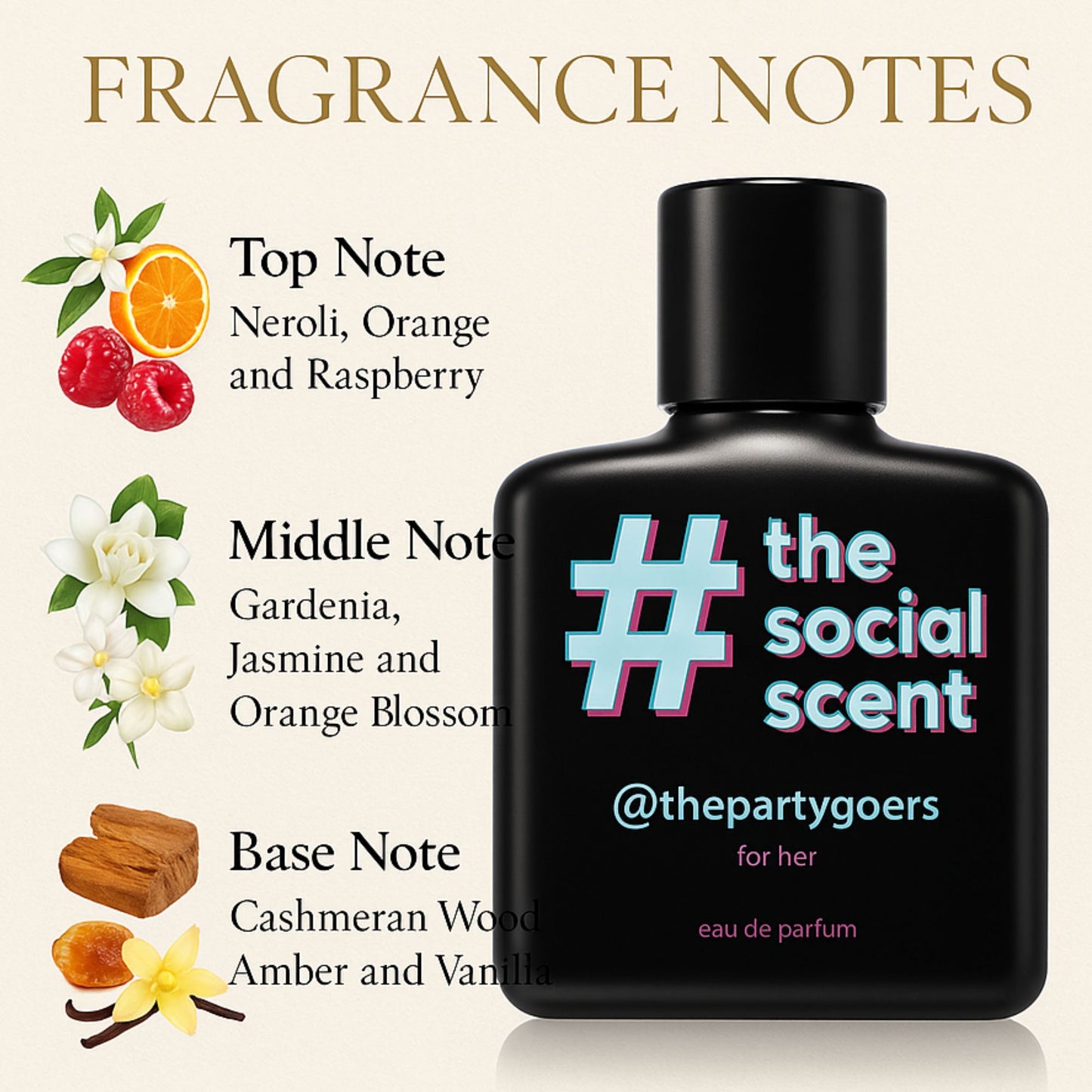 The Social Scent #THEPARTYGOERS for Her Perfume 100ml - Premium Fragrance Long-Lasting Wear