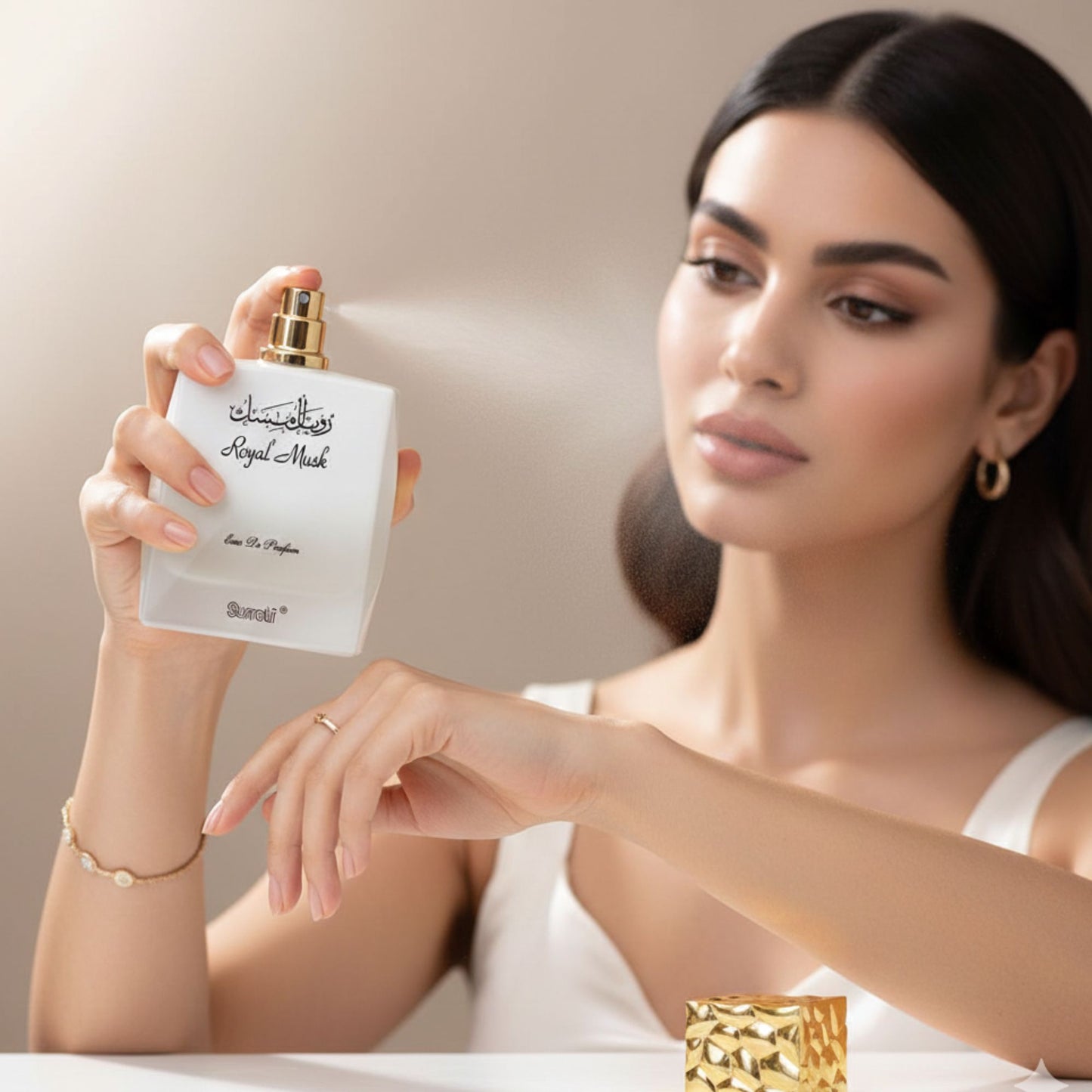 Surrati Royal Musk 3.4 FL.OZ Perfume for Men and Women - Premium Musk Essence Long-Lasting Unisex Fragrance Refined Modern Daily Wear