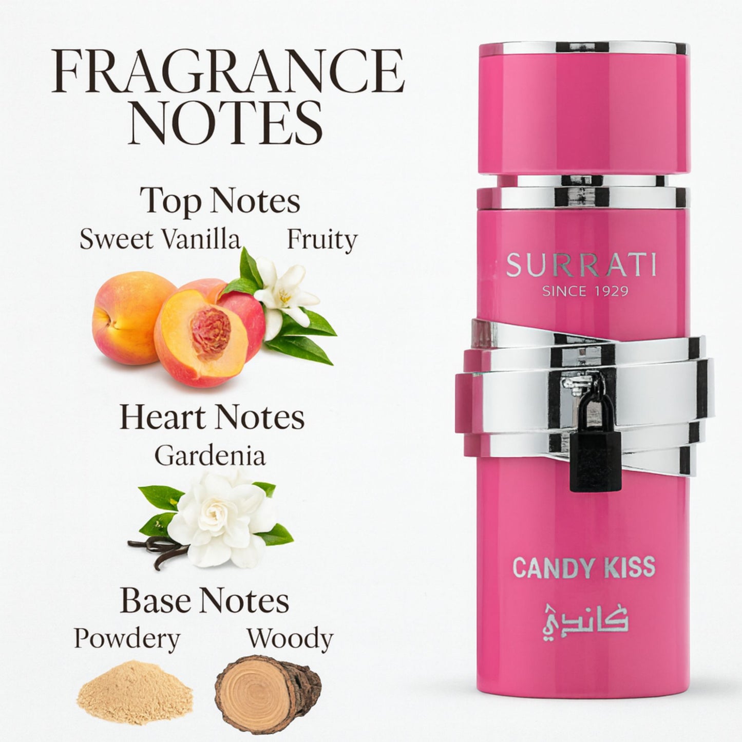 Surrati Candy Kiss 3.4 FL.OZ Perfume for Women - Perfume Glass Spray Bottle Sweet Candy Gourmand Long-Lasting Everyday & Evening Arabian Fragrance