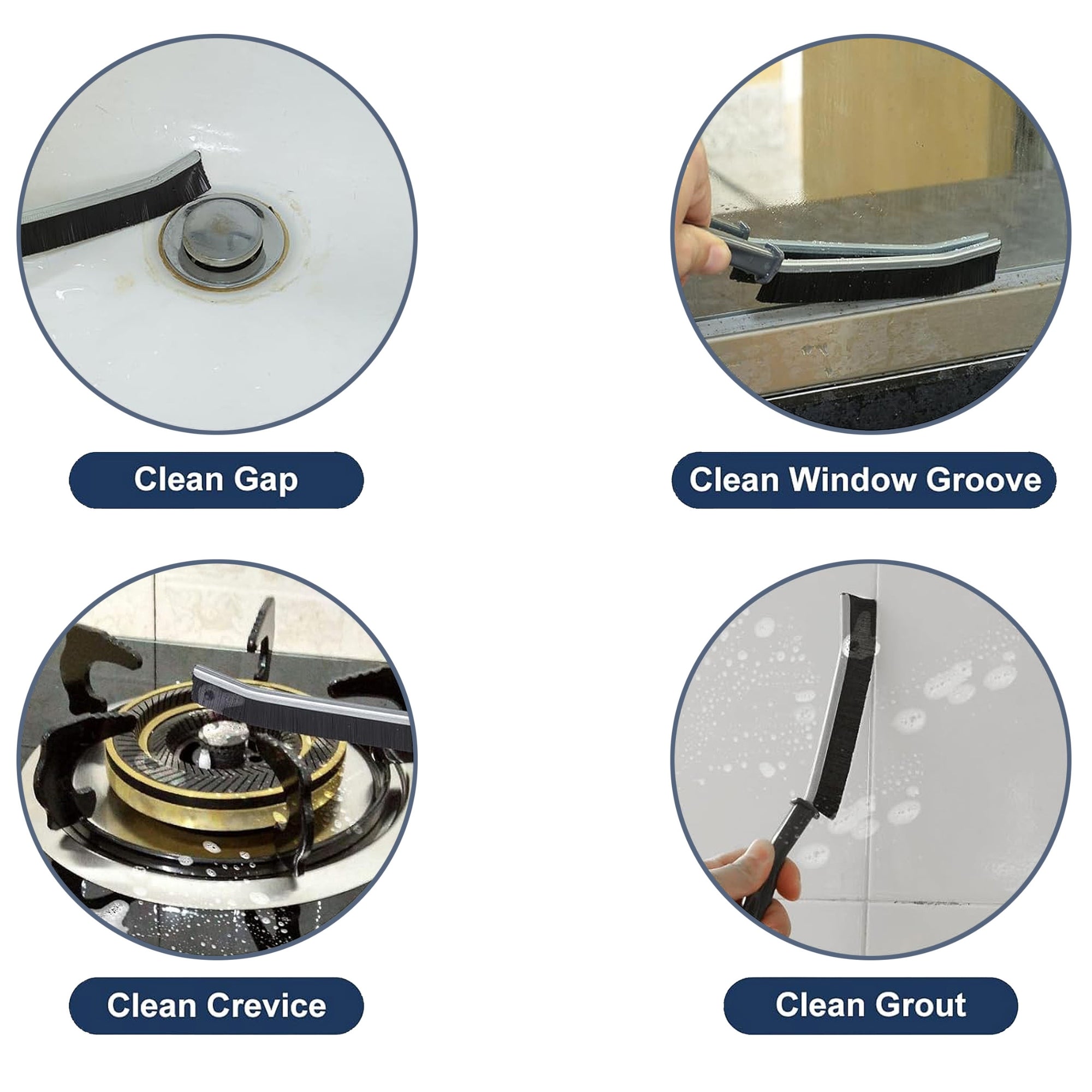 Multifunctional Gap Cleaning Brush Tool (3-Pieces)