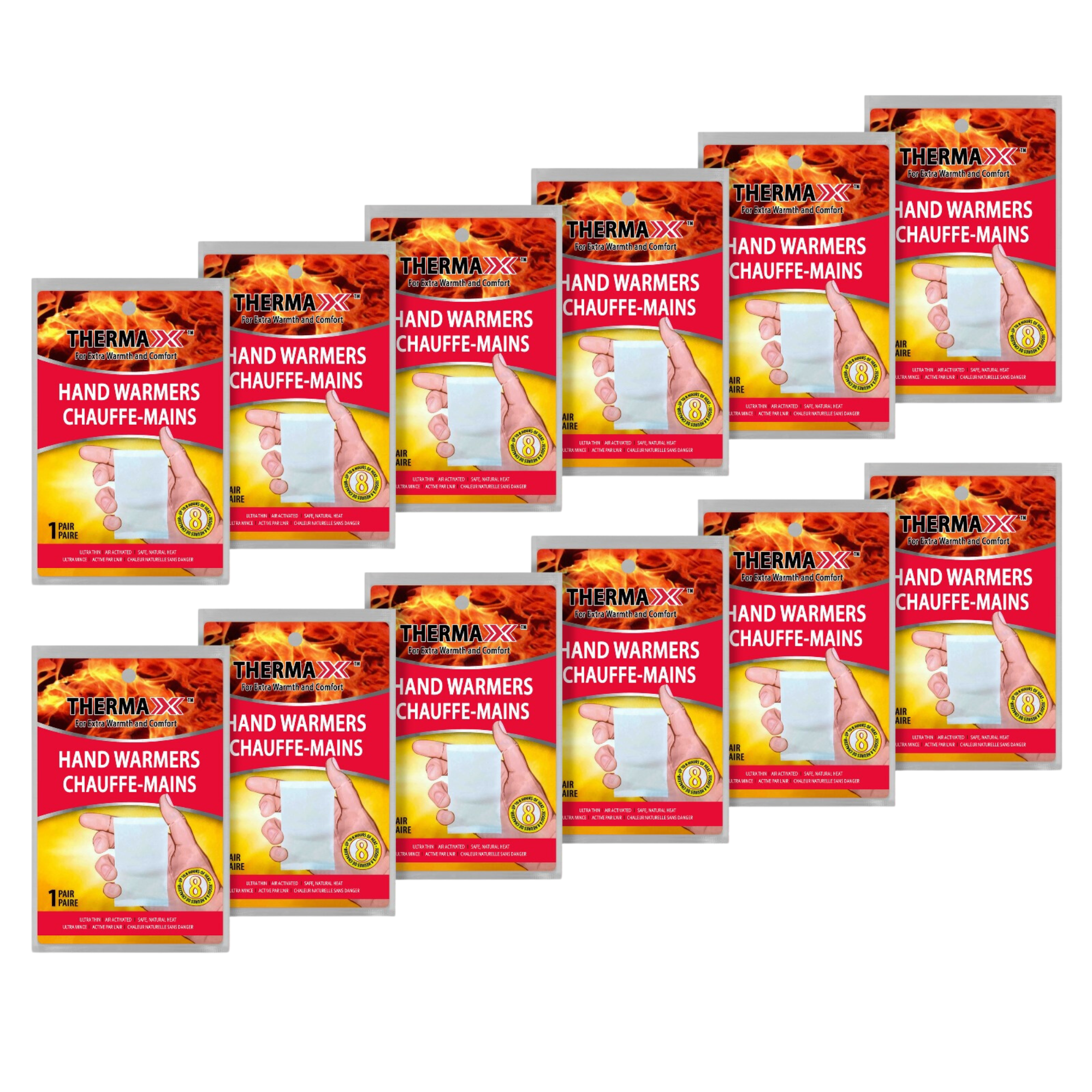 Hand Warmers Chauffe-Mains for Extra Warmth and Comfort (6-Pack or 12-Pack)