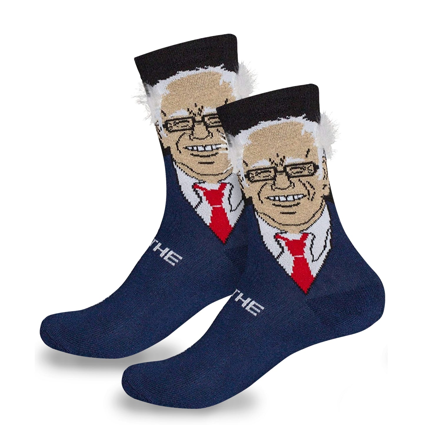 Novelty Presidential Socks with 3D Fake Hair
