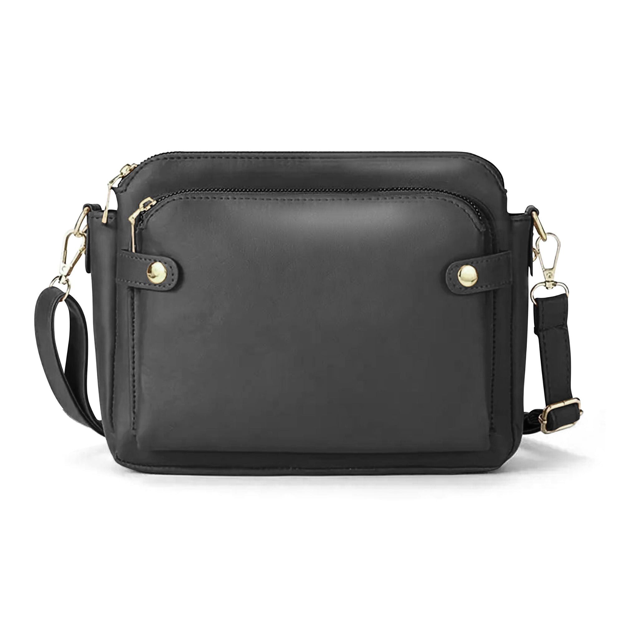 Multifunctional Three-Layer Clutch PU Leather Crossbody Bag