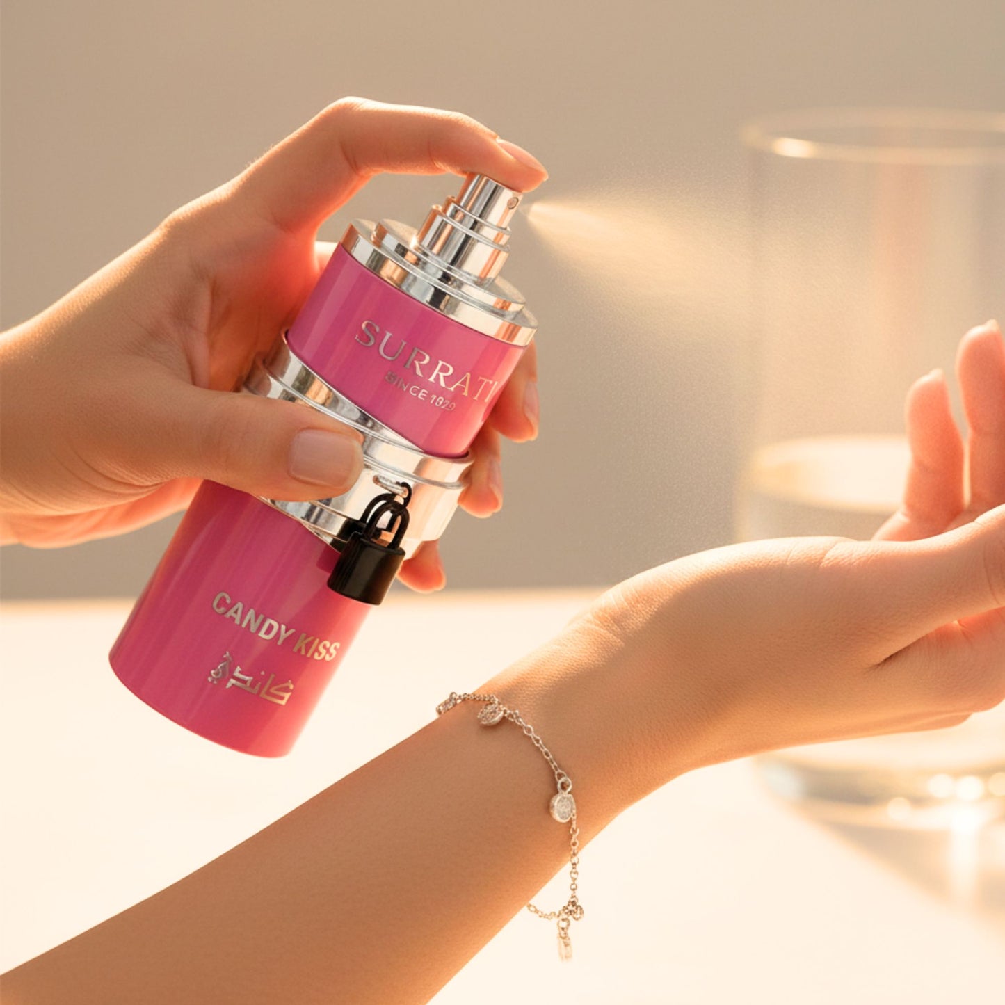 Surrati Candy Kiss 3.4 FL.OZ Perfume for Women - Perfume Glass Spray Bottle Sweet Candy Gourmand Long-Lasting Everyday & Evening Arabian Fragrance