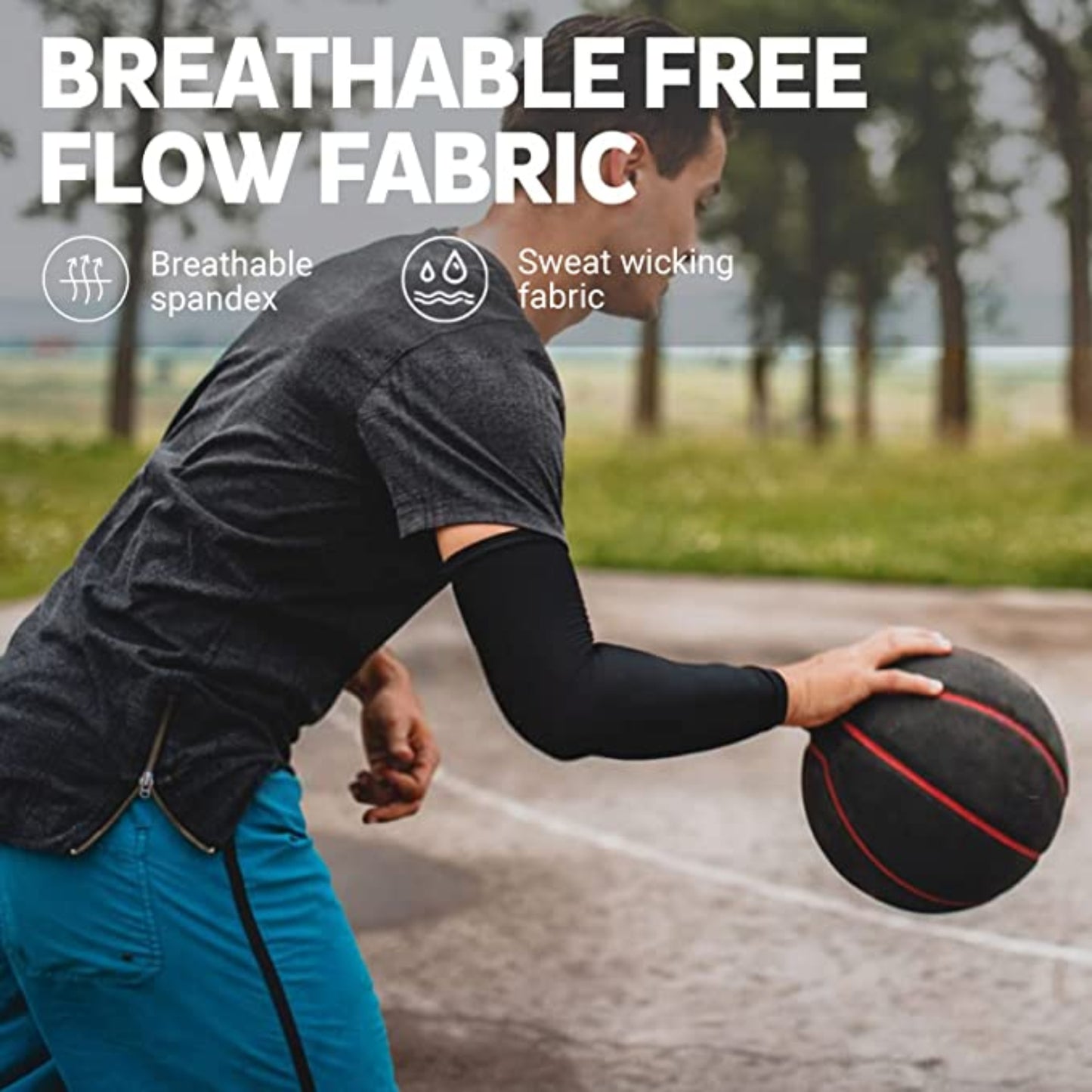 Free Size UV Sun Protection Arm Sleeves for Men & Women – Breathable Anti-Slip Cooling Compression Sleeves for Outdoor Sports, Driving, Cycling, Running, Golf, Summer Protection