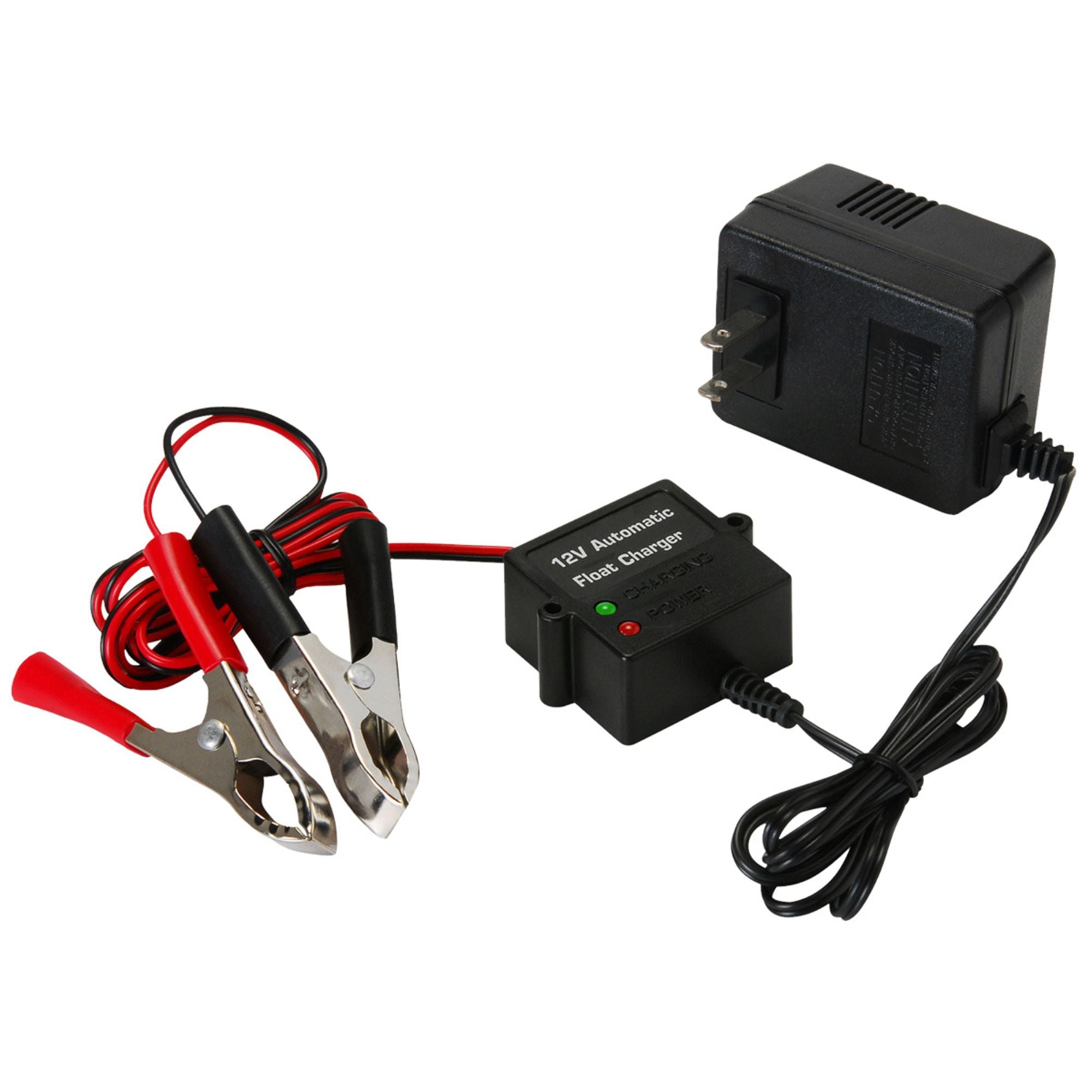 12V Automatic Battery Float Charger – 13.5V DC Output, 120V AC Input, 60Hz 14W – Maintains & Retains Charge Up to 15 Hours at 1.25A – Trickle Charger for Car, Motorcycle, Boat, ATV, RV, and More