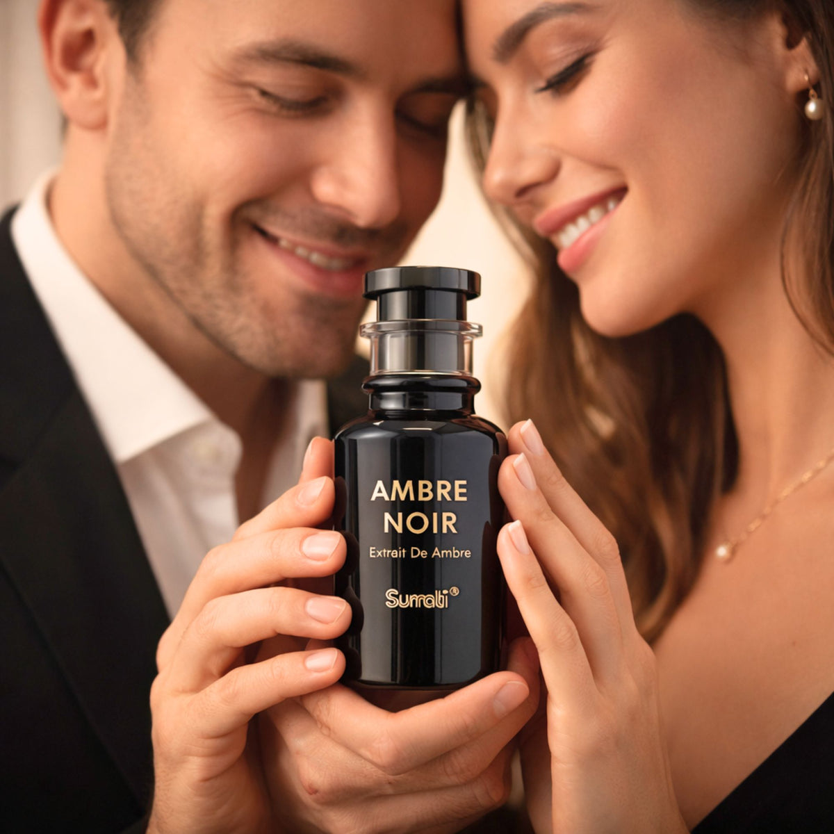 Surrati Ambre Noir 3.4 FL.OZ Perfume for Men and Women - Elegant Glass Bottle Long-Lasting Unisex Arabian Luxury Perfume