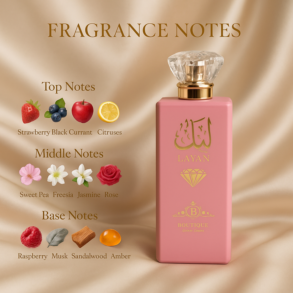 Boutique Layan 3.4 FL.OZ Perfume - Long-Lasting Elegant Fragrance for Women