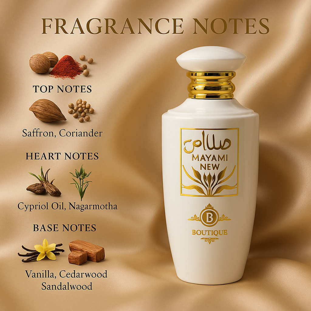 Boutique Mayami 3.4 FL.OZ Perfume - Long-Lasting Elegant Fragrance for Women
