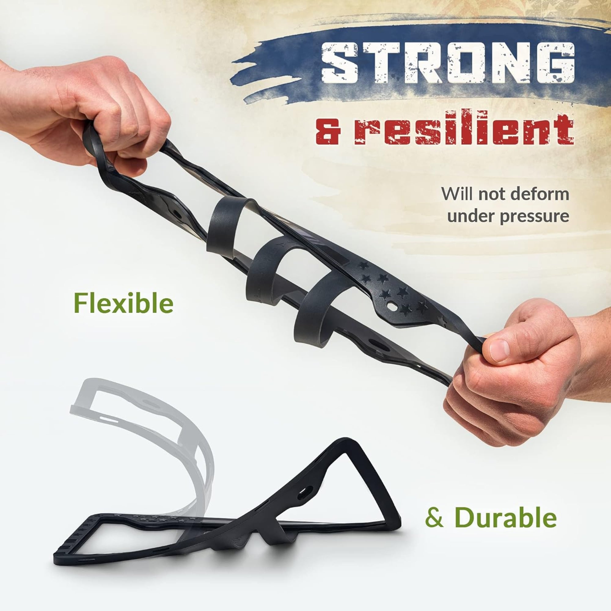 Silicone American Flag License Plate Frame Holder (Set of 2)