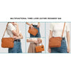 Multifunctional Three-Layer Clutch PU Leather Crossbody Bag