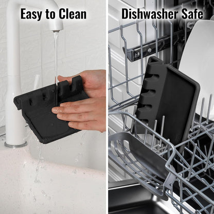 Kitchen Silicone Utensil Holder with Drip Pad for Multiple Utensils