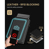 Carbon Fiber RFID Blocking Pop Up Aluminum Case Card Holder