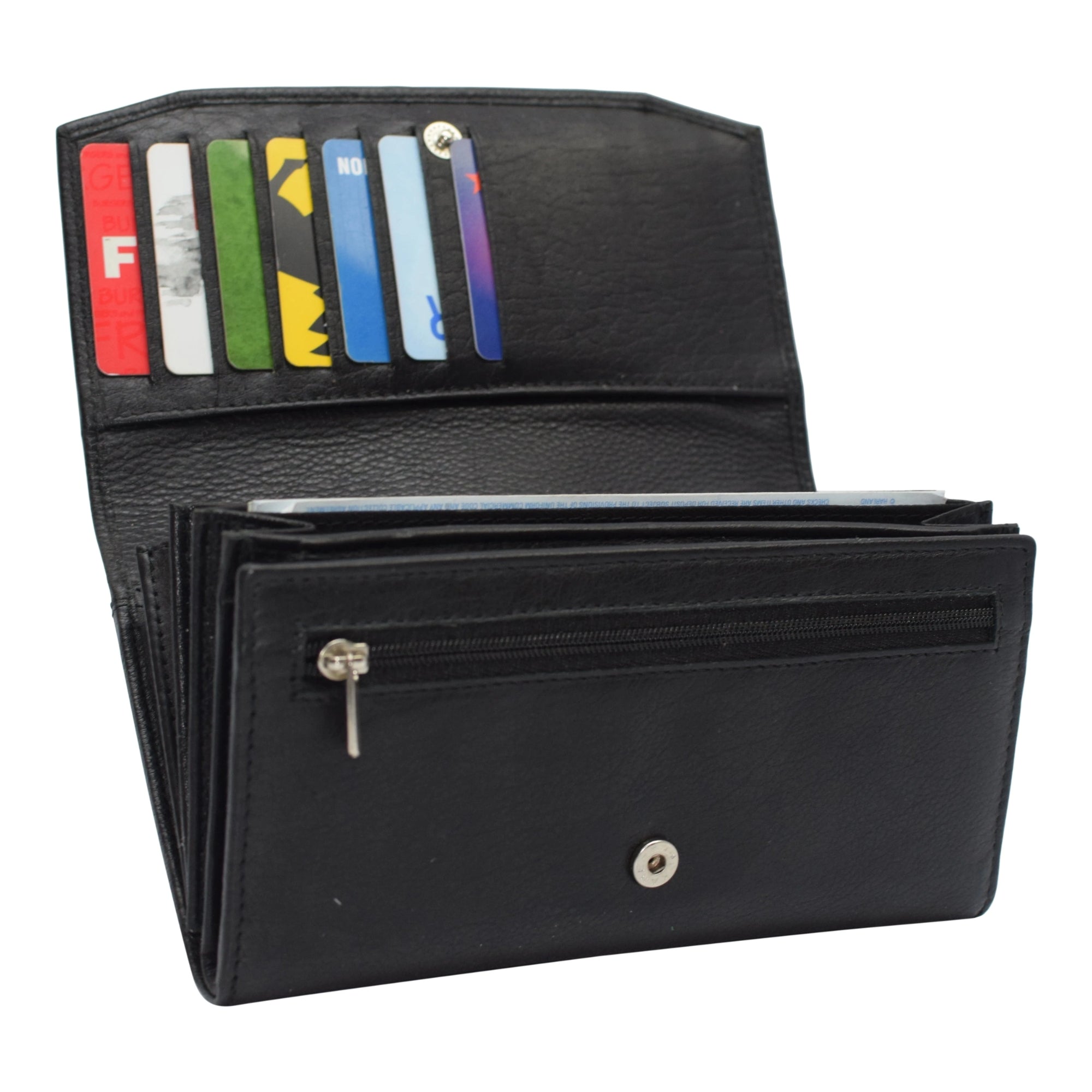 Women's Genuine Leather RFID Blocking Trifold Wallet