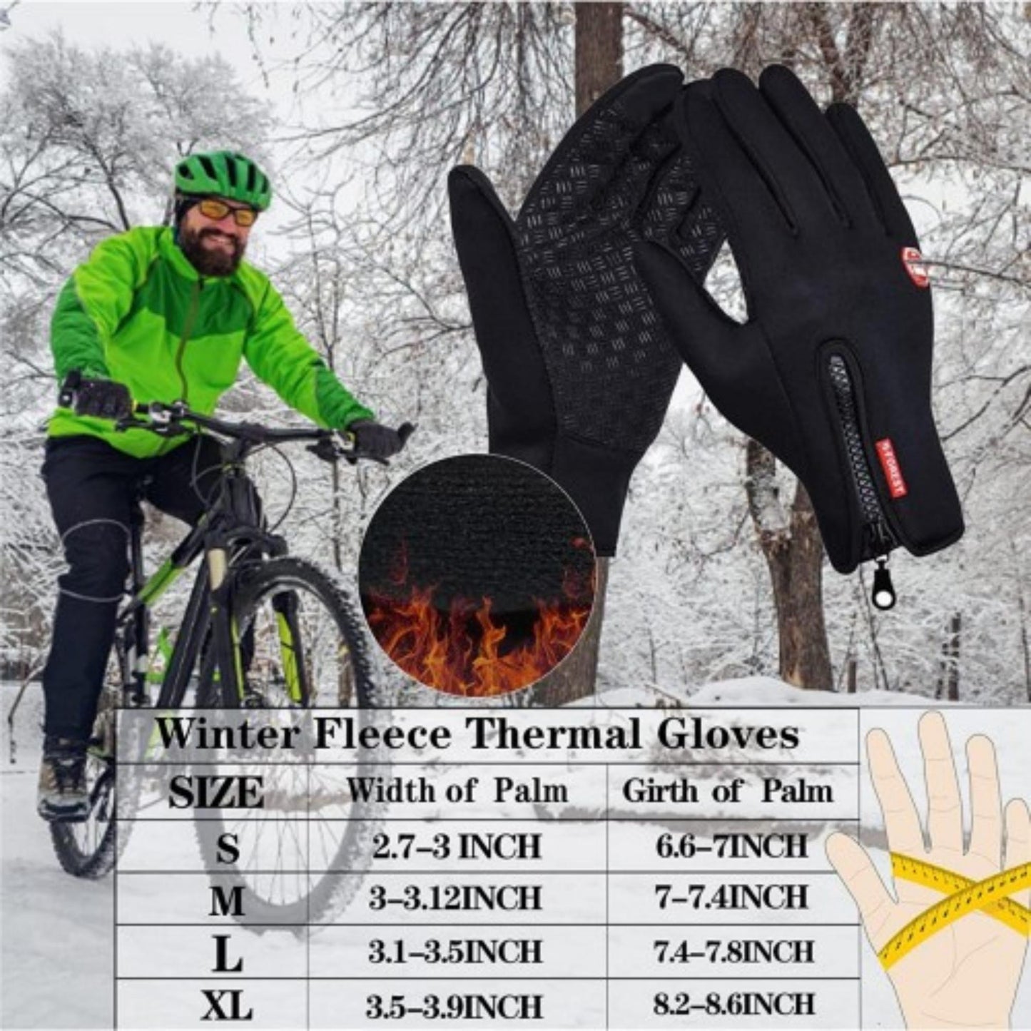 Winter Touchscreen Waterproof Neoprene Gloves (2-Pair)