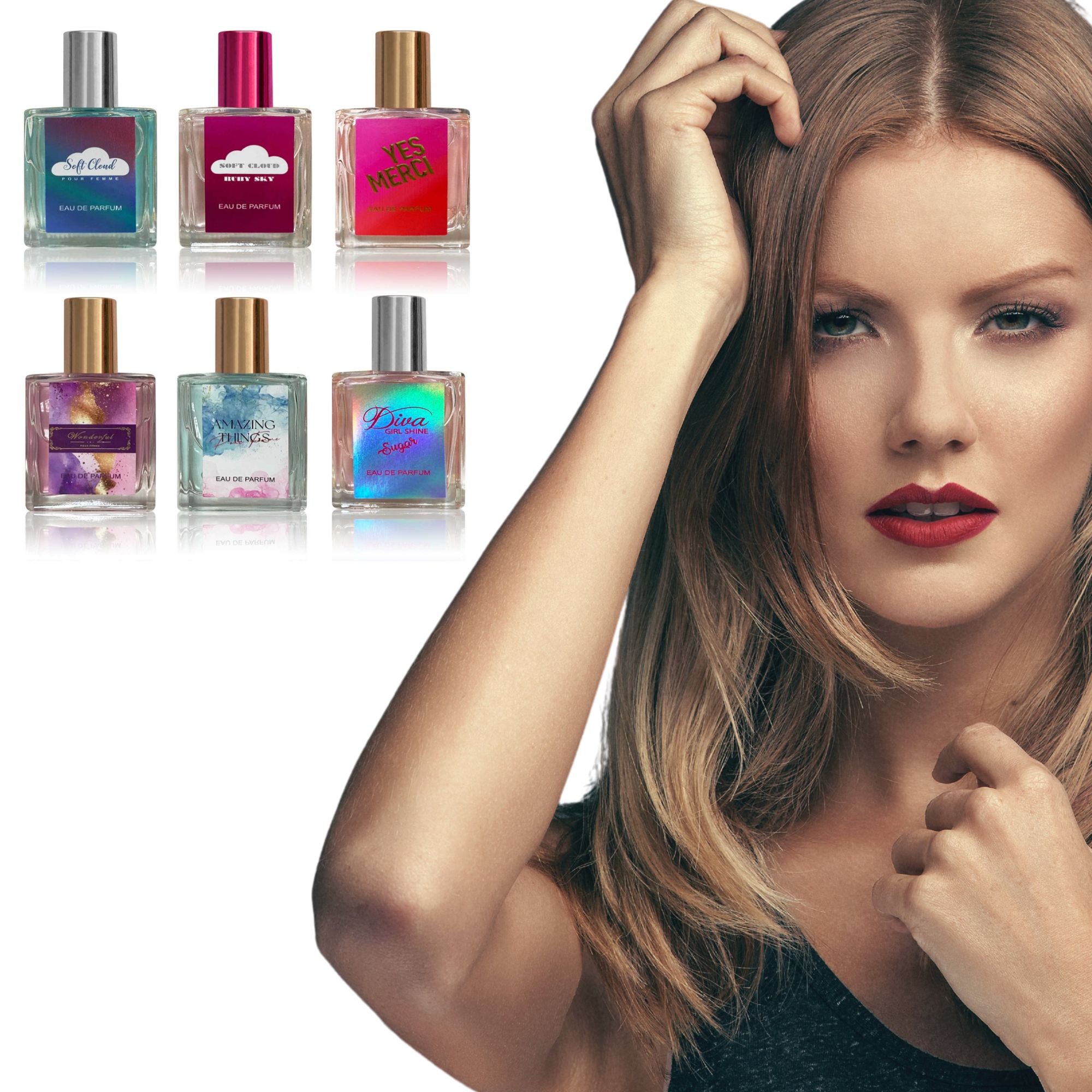 6-Pack Mini Travel Perfume Set 0.51 Fl.Oz for Women Long Lasting Fragrance Perfume Collection