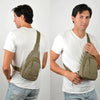 Crossbody Canvas Sling Travel Bag with Adjustable Strap