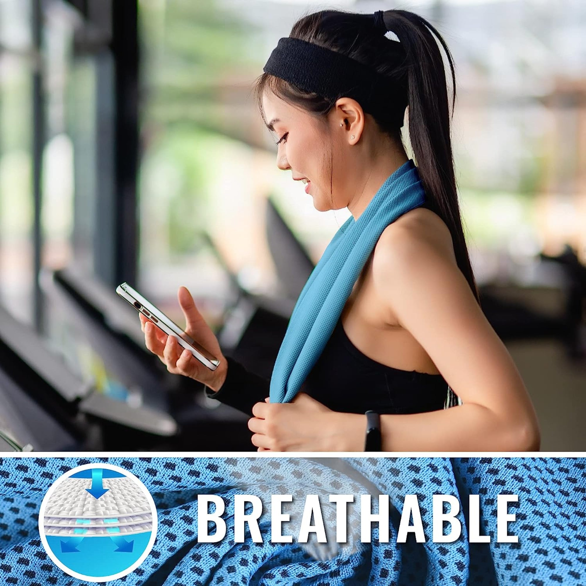 4-Pack Chilly Towel (40" x 12") Soft, Breathable, and Microfiber Towel