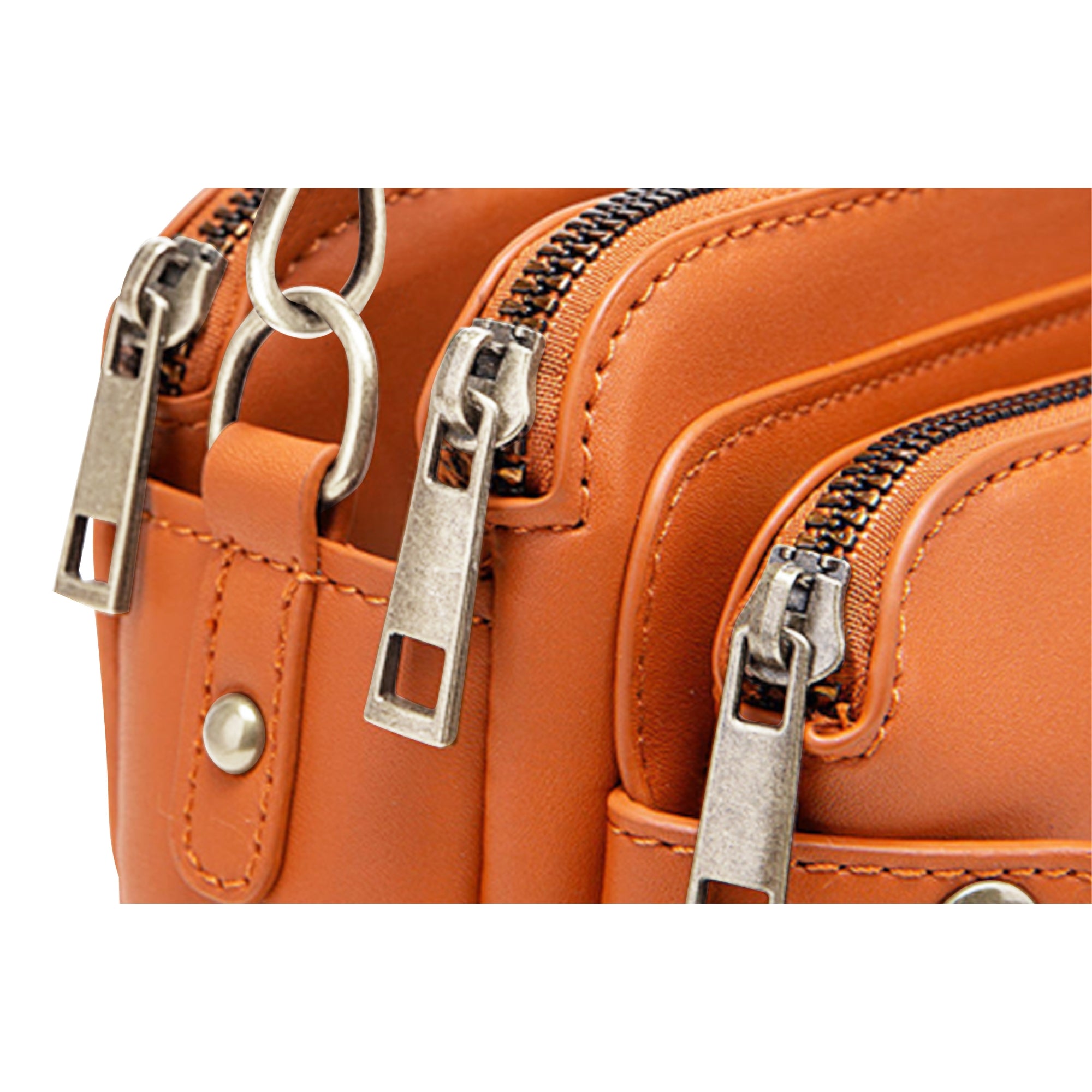 Multifunctional Three-Layer Clutch PU Leather Crossbody Bag