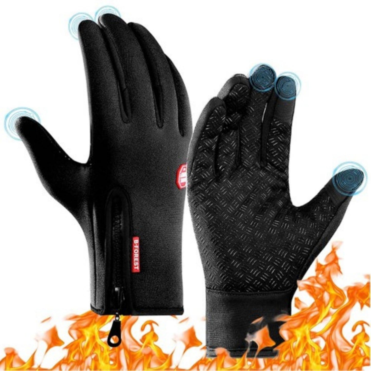 Winter Touchscreen Waterproof Neoprene Gloves (2-Pair)