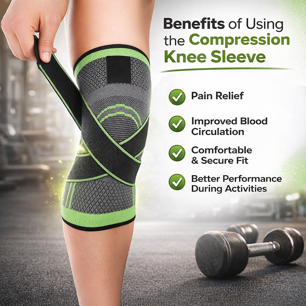 DCF Compression Knee Sleeve with Adjustable Straps