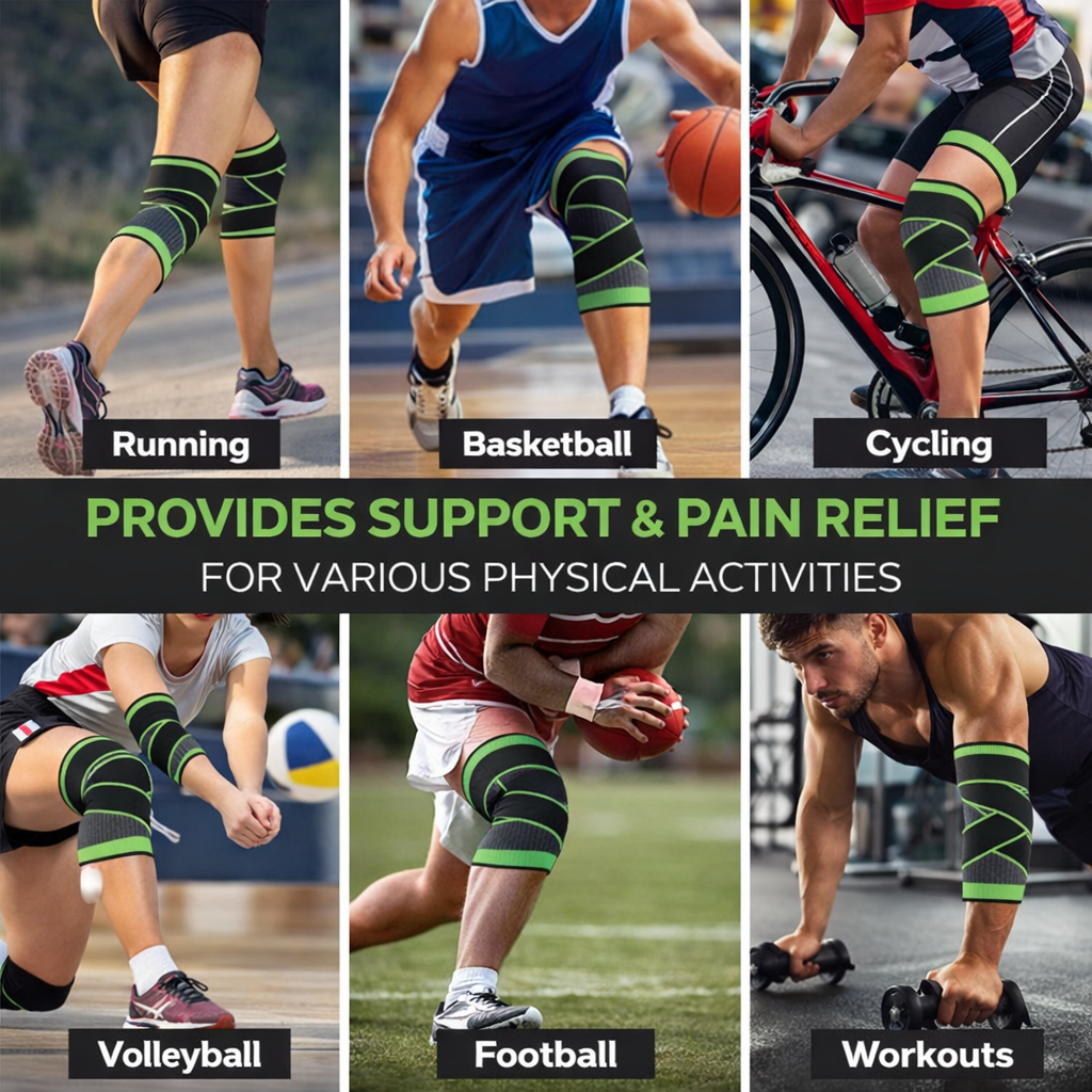 DCF Compression Knee Sleeve with Adjustable Straps