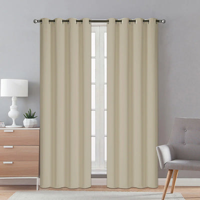 2-Piece Thermal Blackout Window Curtain | 54" W x 84" L Each Panels | 100% Polyester | Blocks 99% Sunlight |Noise-Reducing | 8 Grommets Per Panel | Total 2 Panels in 1 Package