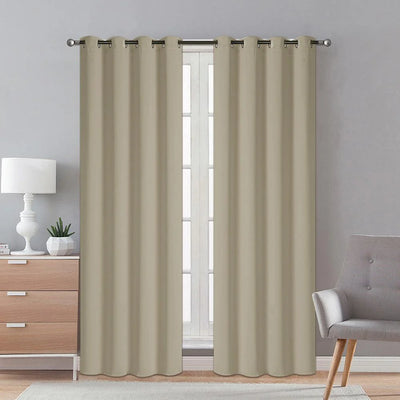 2-Piece Thermal Blackout Window Curtain | 54" W x 84" L Each Panels | 100% Polyester | Blocks 99% Sunlight |Noise-Reducing | 8 Grommets Per Panel | Total 2 Panels in 1 Package