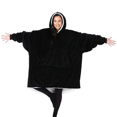 Sherpa Wearable Blanket – Cozy, Warm & Soft Oversized Fleece Hoodie Blanket with Pockets for Adults & Teens, Plush Comfy Sweatshirt for Lounging & Winter Comfort