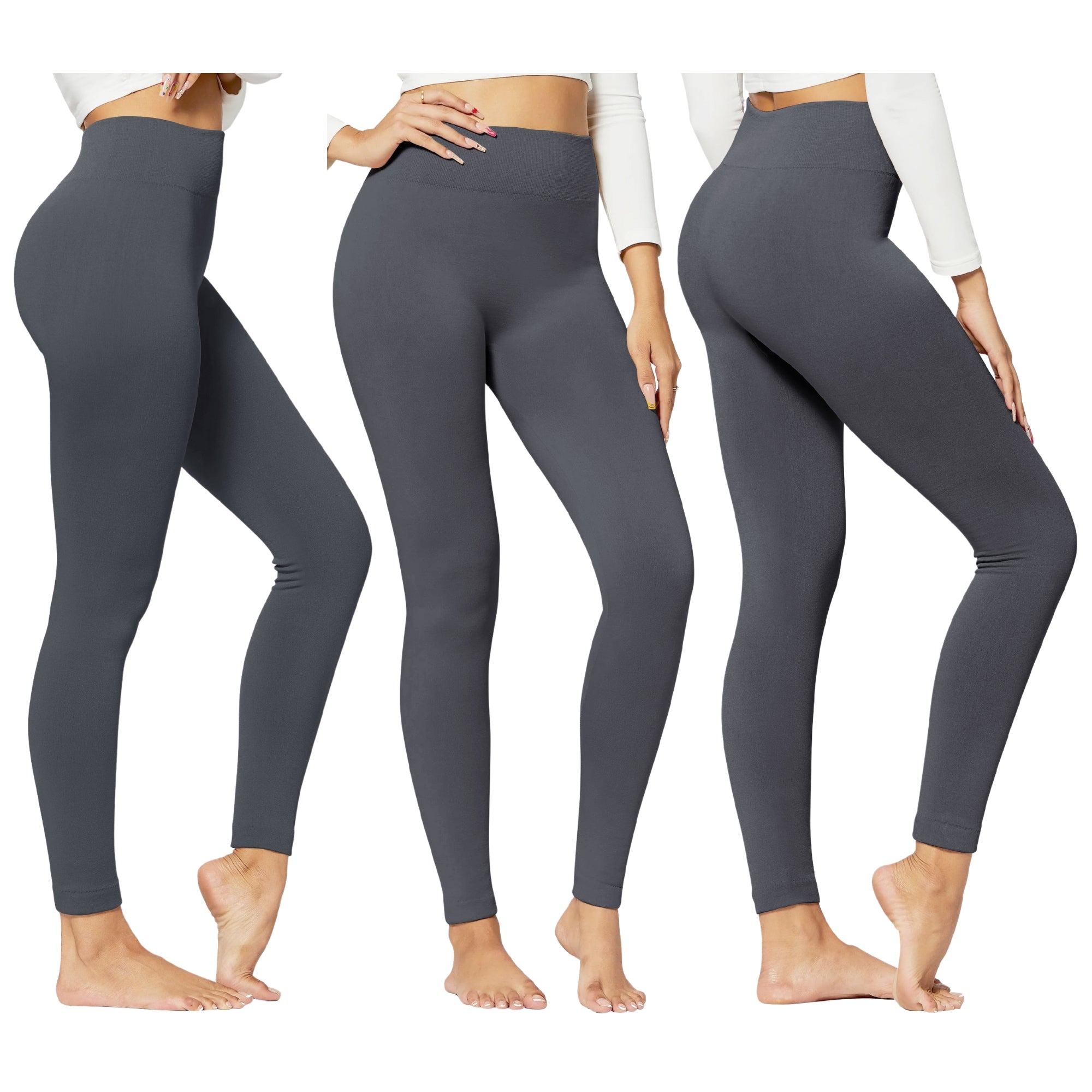 1-Pack Women's High-Waisted Cozy Fleece-Lined Seamless Leggings