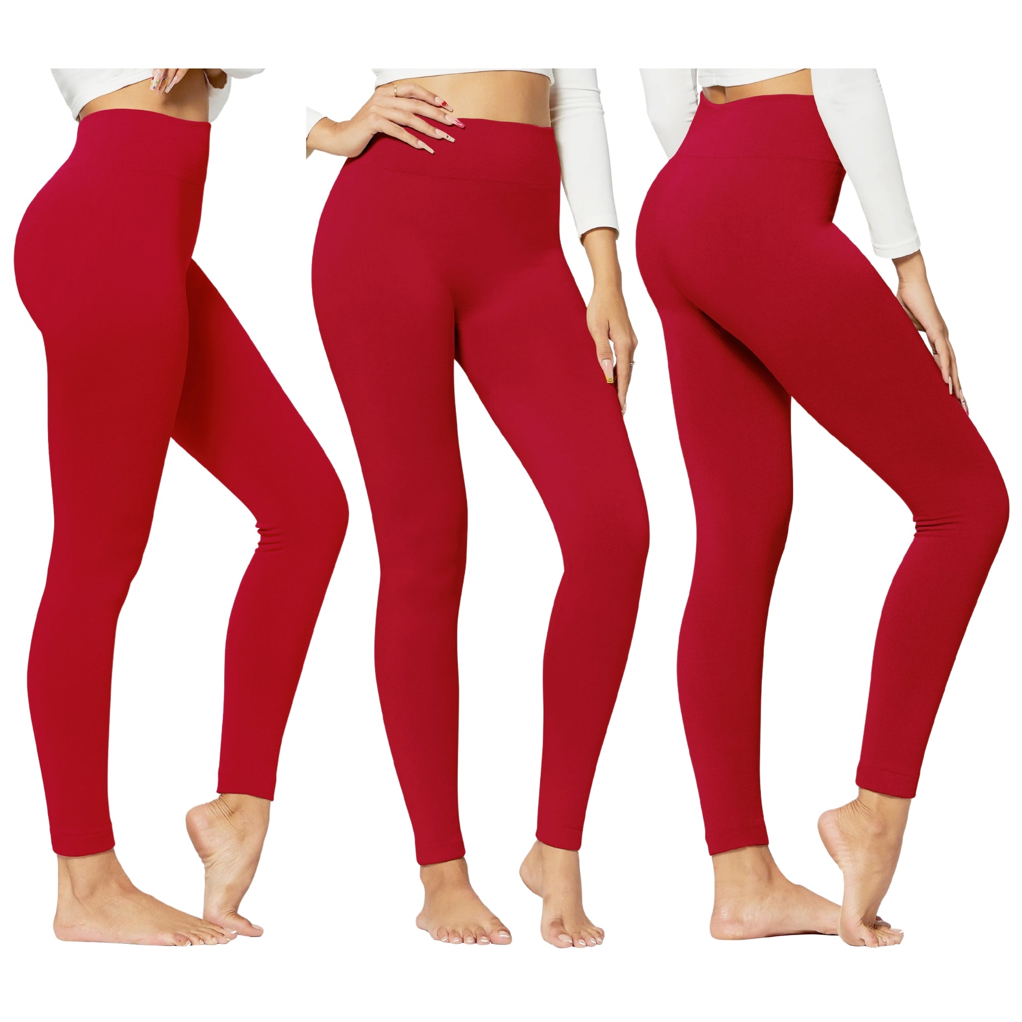 1-Pack Women's High-Waisted Cozy Fleece-Lined Seamless Leggings