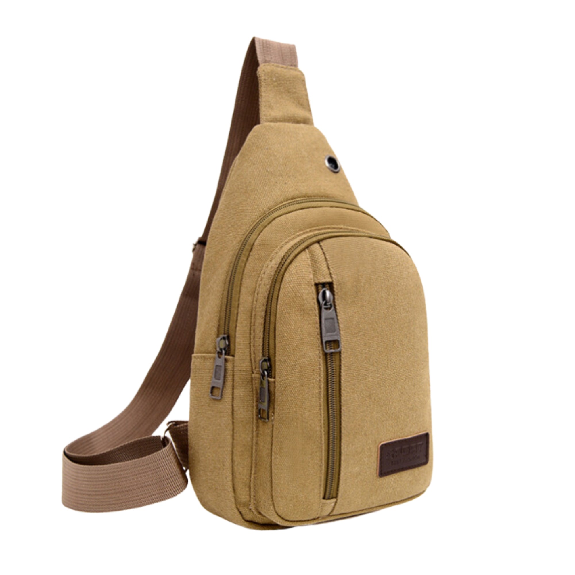 Crossbody Canvas Sling Travel Bag with Adjustable Strap