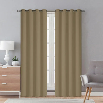 2-Piece Thermal Blackout Window Curtain | 54" W x 84" L Each Panels | 100% Polyester | Blocks 99% Sunlight |Noise-Reducing | 8 Grommets Per Panel | Total 2 Panels in 1 Package