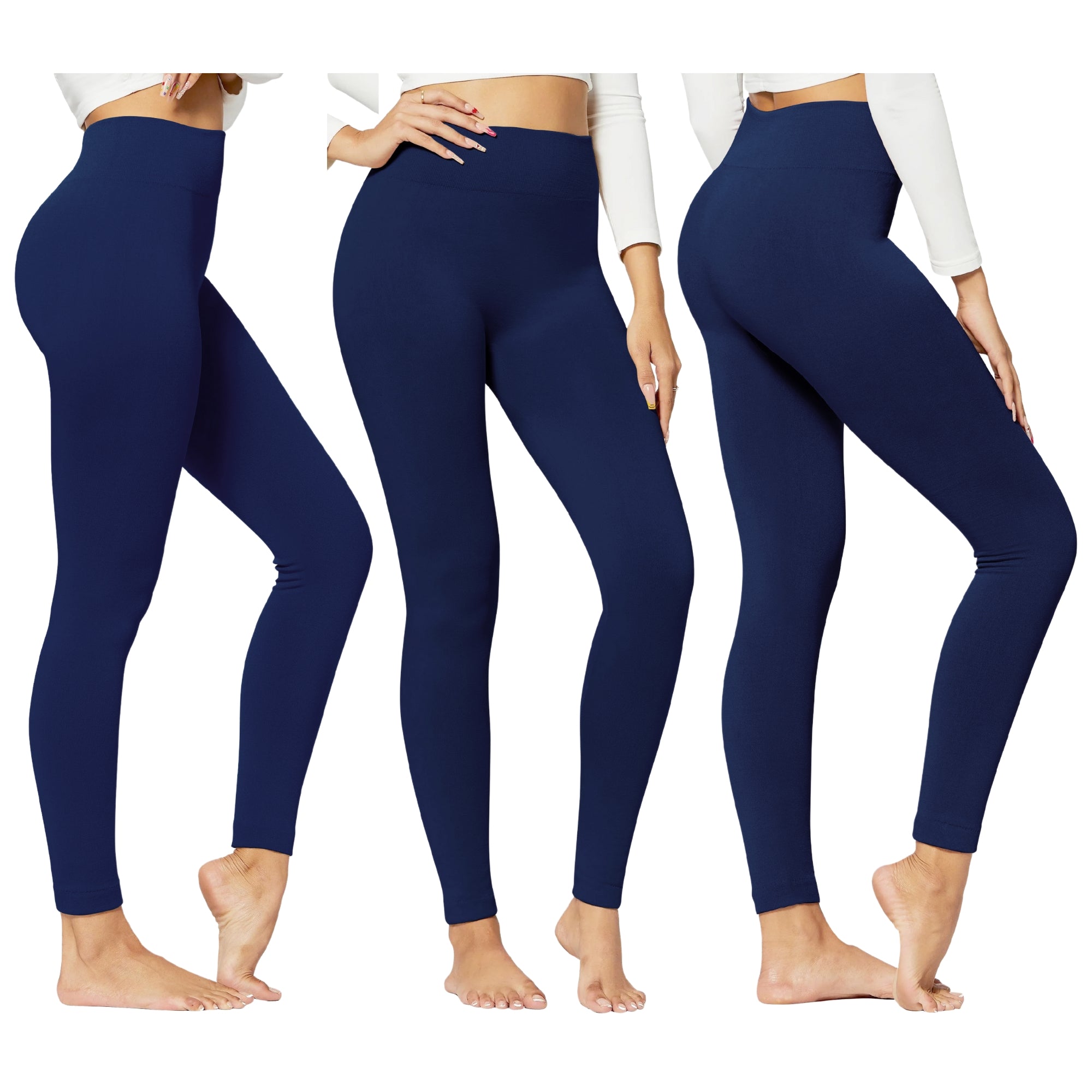 1-Pack Women's High-Waisted Cozy Fleece-Lined Seamless Leggings