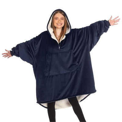 Sherpa Wearable Blanket – Cozy, Warm & Soft Oversized Fleece Hoodie Blanket with Pockets for Adults & Teens, Plush Comfy Sweatshirt for Lounging & Winter Comfort
