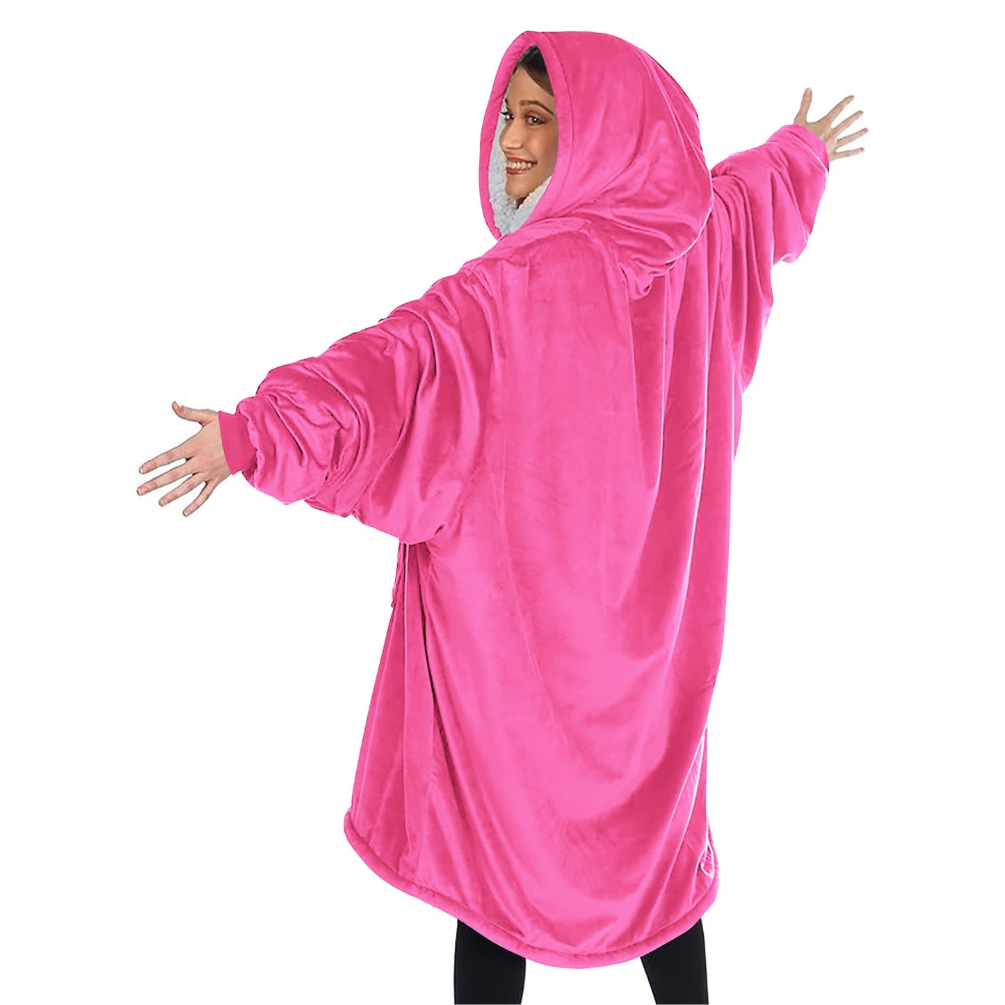 Sherpa Wearable Blankets – Cozy, Warm & Soft Oversized Fleece Hoodie Blanket with Pockets for Adults & Teens, Plush Comfy Sweatshirt for Lounging & Winter Comfort