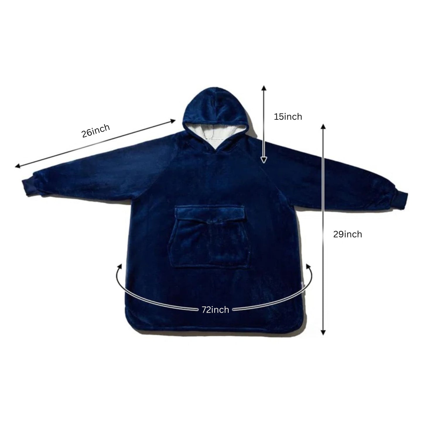 Sherpa Wearable Blankets – Cozy, Warm & Soft Oversized Fleece Hoodie Blanket with Pockets for Adults & Teens, Plush Comfy Sweatshirt for Lounging & Winter Comfort